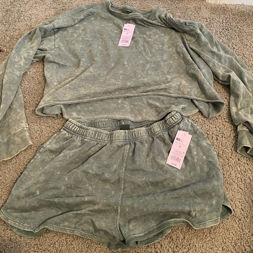 Long Sleeve Shirt & Shorts Matching Set